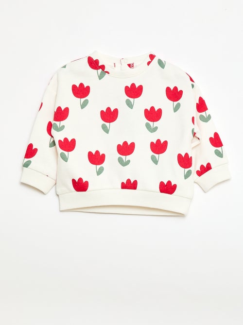 Sudadera de felpa con motivo - Kiabi