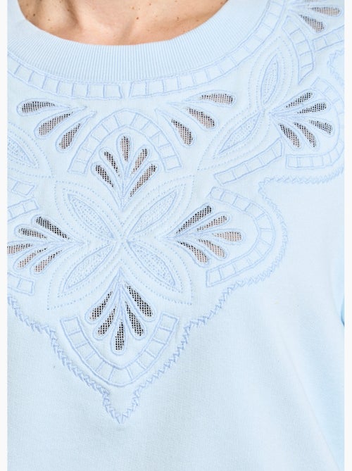 Sudadera de felpa de algodón puro bordado calado - Afibel - Kiabi Sudadera de felpa de algodón puro bordado calado - Afibel - Kiabi