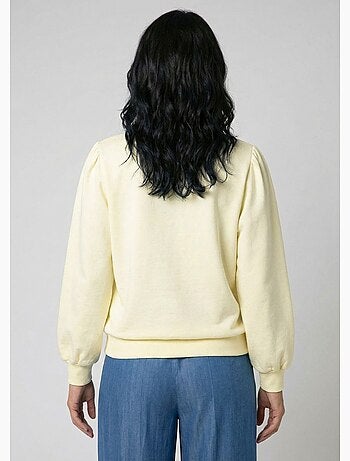 Sudadera de felpa de puro algodón bordado calado - Afibel