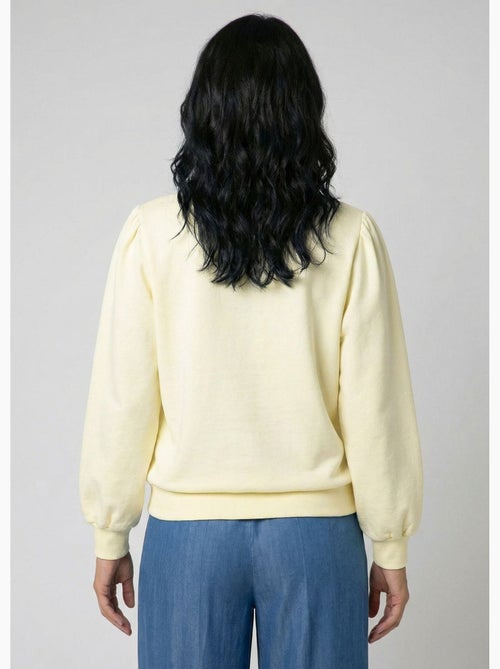 Sudadera de felpa de puro algodón bordado calado - Afibel - Kiabi Sudadera de felpa de puro algodón bordado calado - Afibel - Kiabi