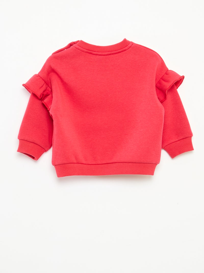 Sudadera de felpa 'Disney' 'Blancanieves' con volante Rojo - Kiabi