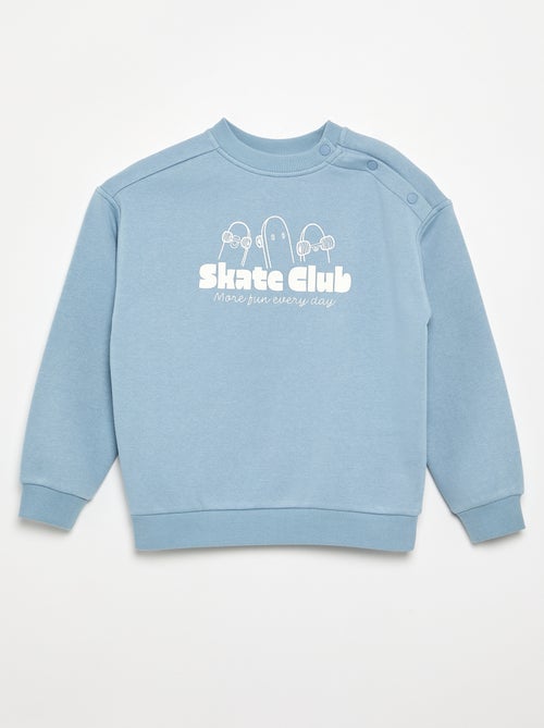 Sudadera de felpa estampada - colección fácil de poner - Kiabi Sudadera de felpa estampada - colección fácil de poner - Kiabi