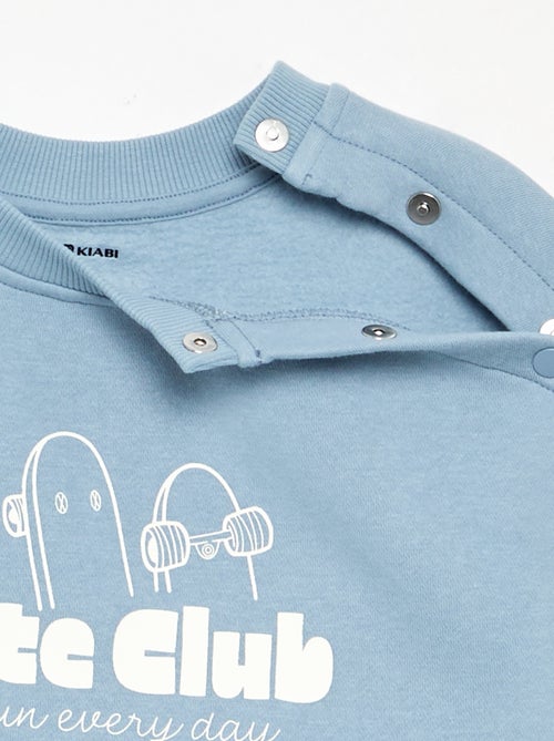 Sudadera de felpa estampada - colección fácil de poner - Kiabi Sudadera de felpa estampada - colección fácil de poner - Kiabi