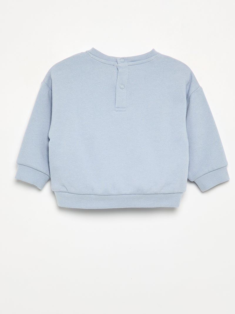 Sudadera de felpa estampada Azul - Kiabi