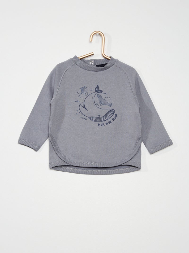 Sudadera de felpa estampada AZUL - Kiabi