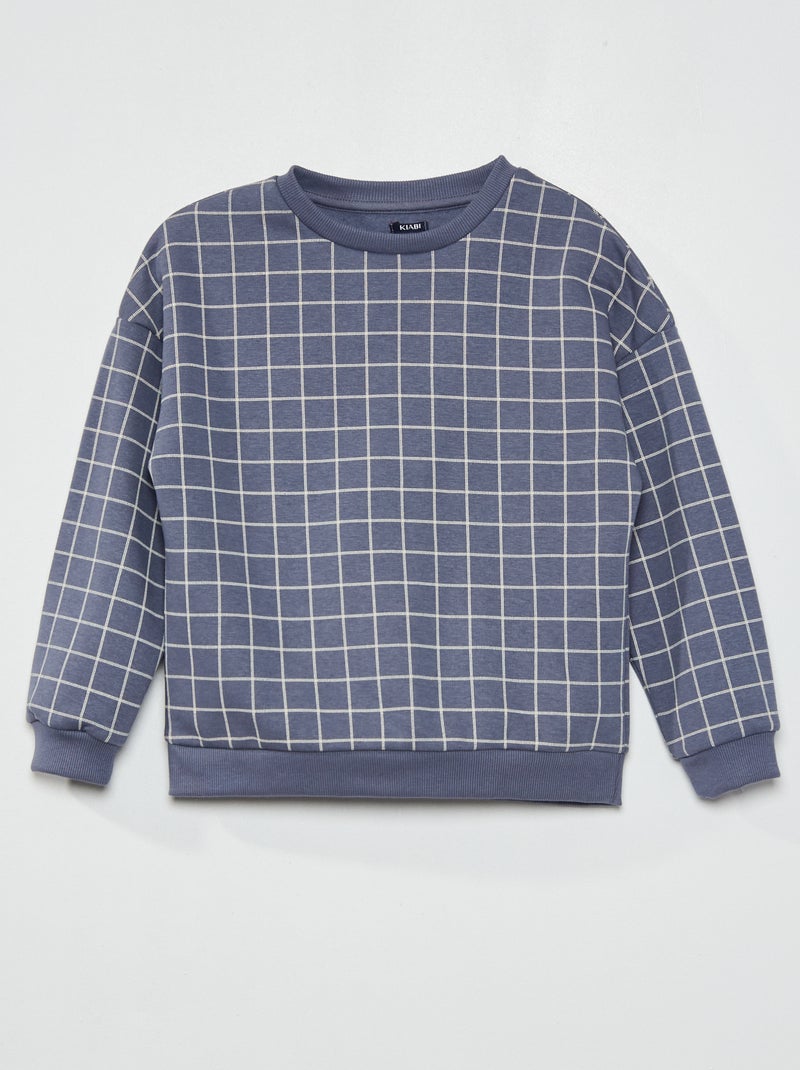 Sudadera de felpa estampada AZUL - Kiabi