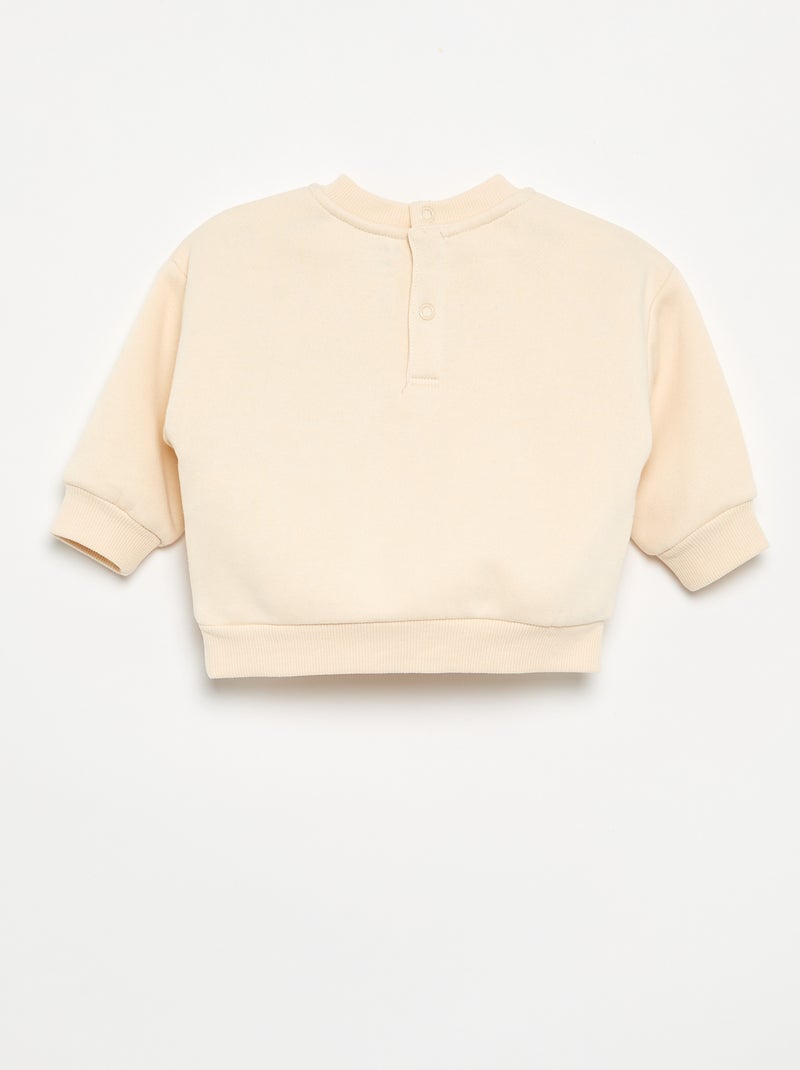 Sudadera de felpa estampada Blanco - Kiabi
