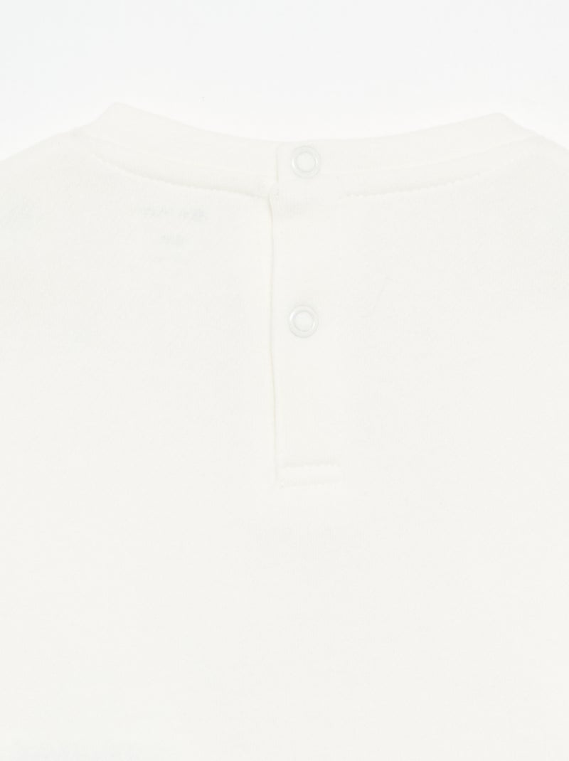 Sudadera de felpa estampada Blanco - Kiabi