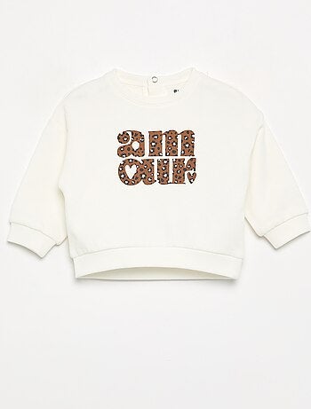 Sudadera de felpa estampada