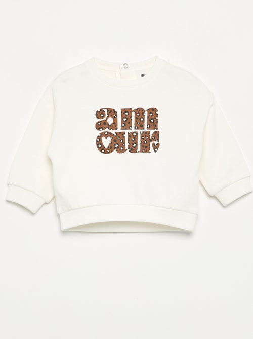 Sudadera de felpa estampada - Kiabi Sudadera de felpa estampada - Kiabi