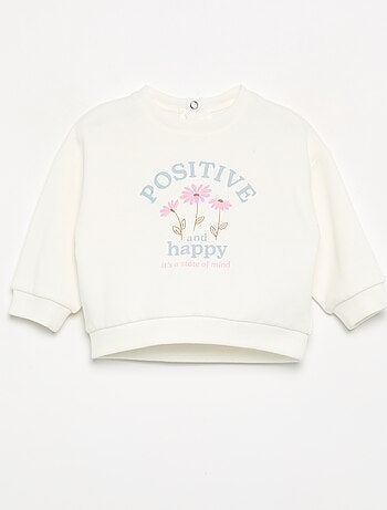 Sudadera de felpa estampada