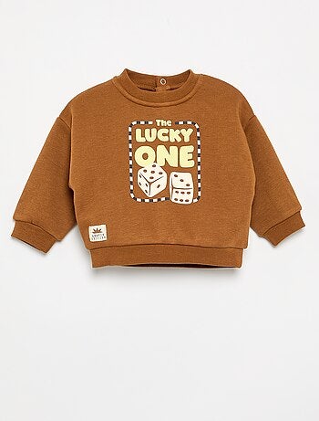 Sudadera de felpa estampada