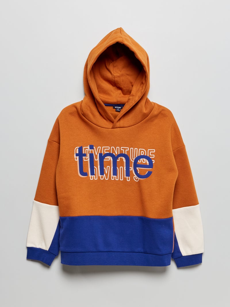 Sudadera de felpa estampada MARRON - Kiabi