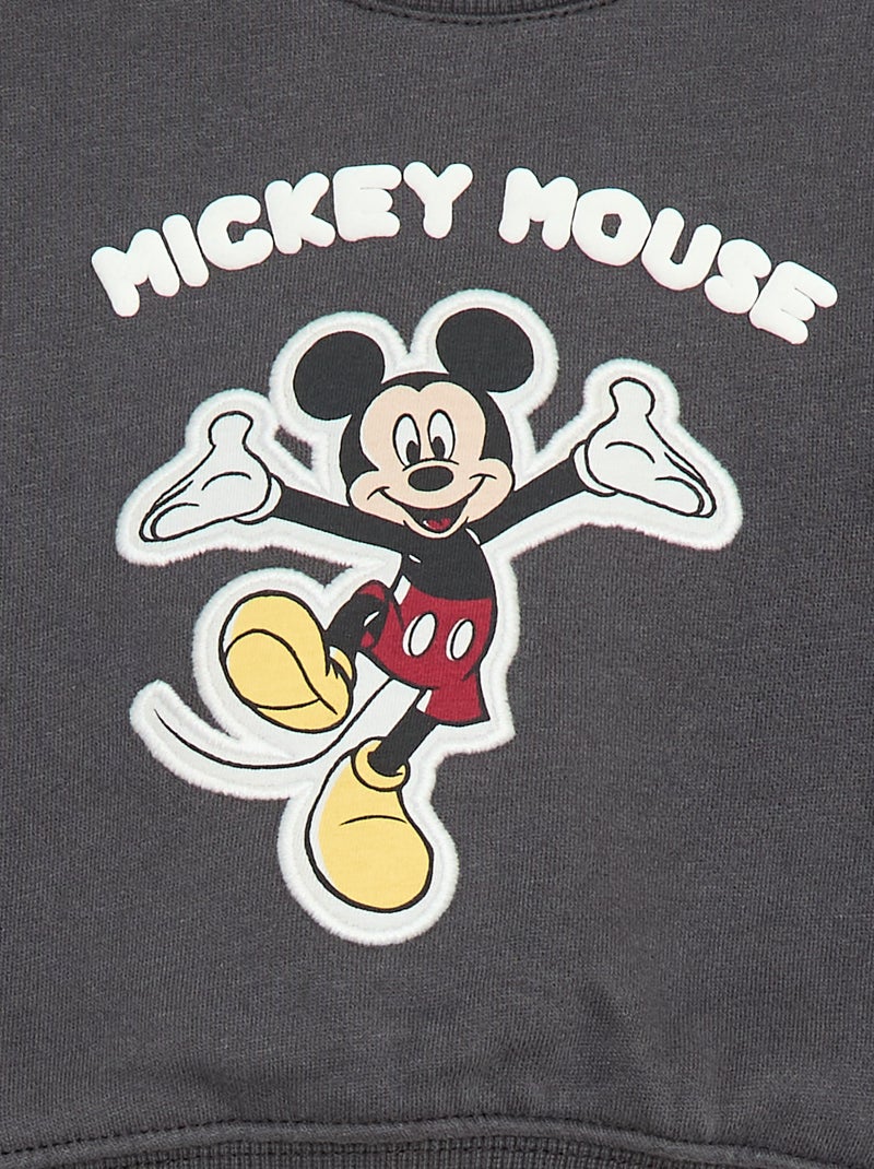 Sudadera de felpa estampada 'Mickey' Negro - Kiabi