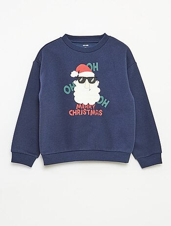 Sudadera de felpa estampada Navidad