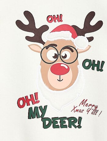 Sudadera de felpa con estampado navideño