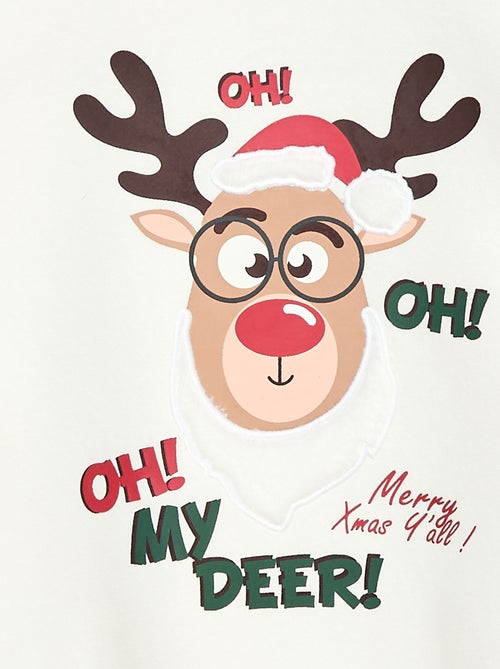 Sudadera de felpa estampada Navidad - Kiabi