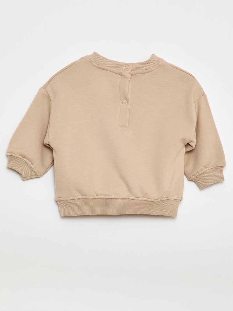 Sudadera de felpa estampada 'Simba' Beige - Kiabi