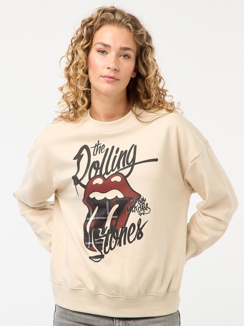 Sudadera de felpa estampada 'The Rolling Stones' - Kiabi