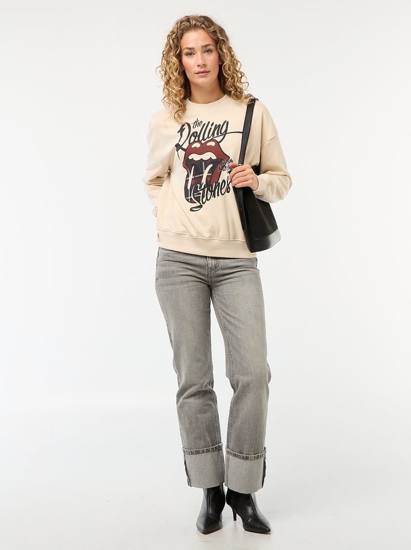 Sudadera de felpa estampada 'The Rolling Stones' Gris - Kiabi