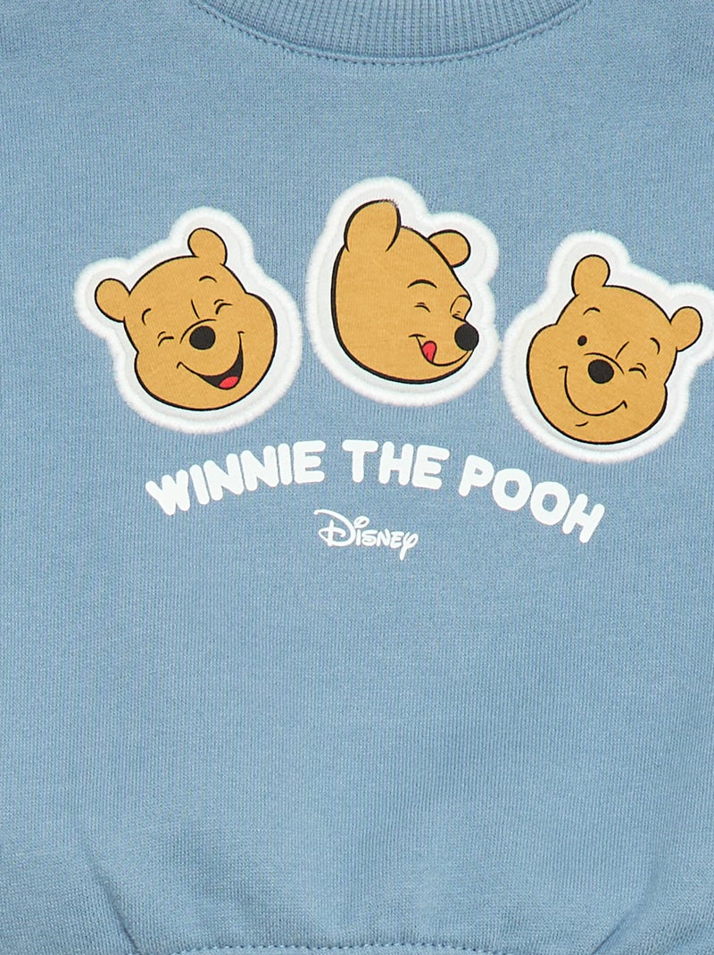Sudadera de felpa estampada 'Winnie' Azul - Kiabi
