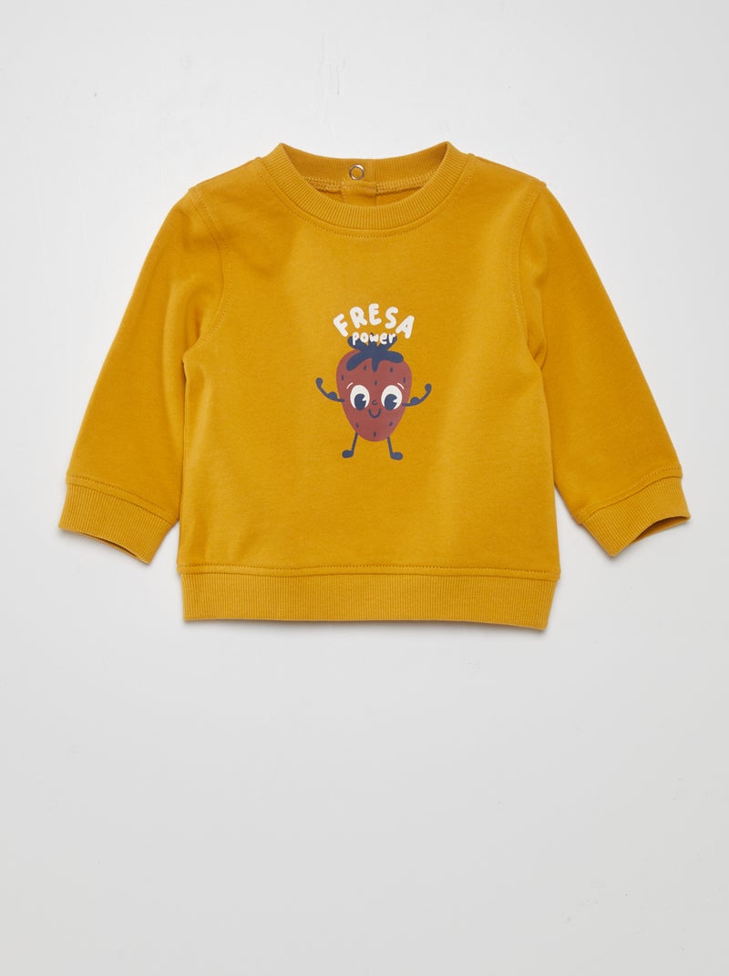 Sudadera de felpa fina AMARILLO - Kiabi