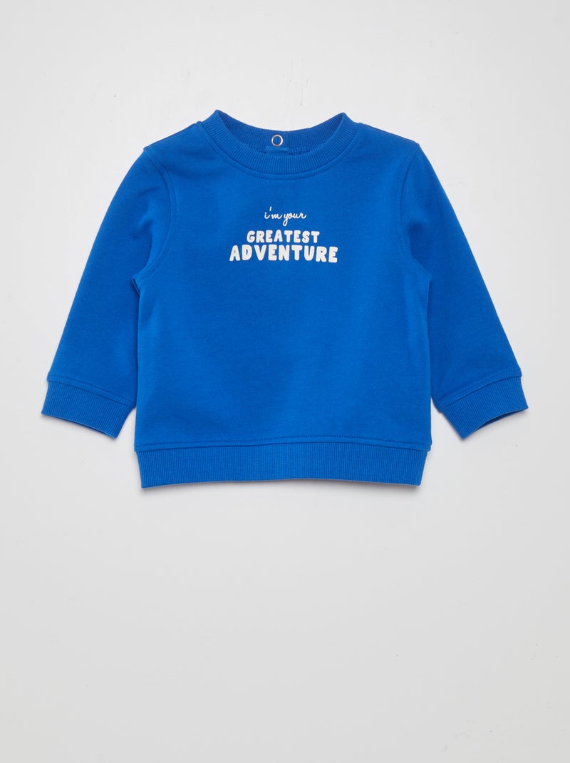 Sudadera de felpa fina AZUL - Kiabi