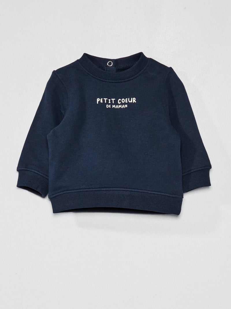 Sudadera de felpa fina AZUL - Kiabi