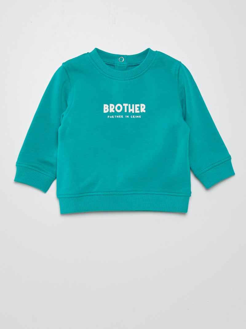 Sudadera de felpa fina VERDE - Kiabi