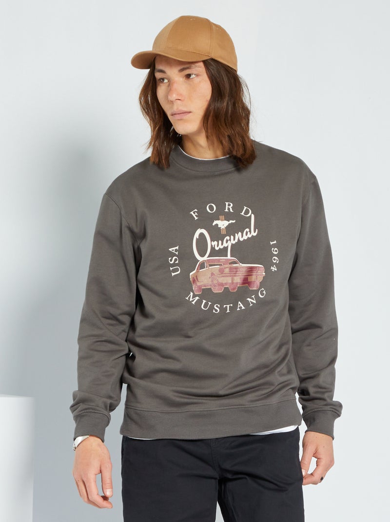 Sudadera de felpa 'Ford Mustang' KAKI - Kiabi
