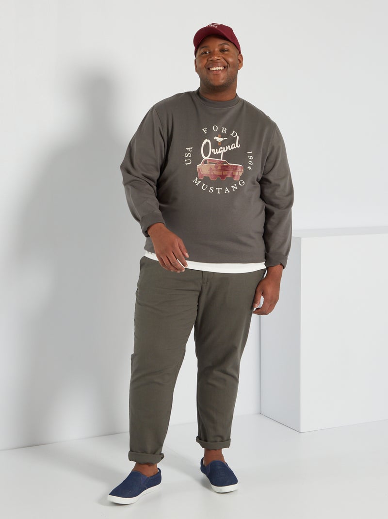 Sudadera de felpa 'Ford Mustang' KAKI - Kiabi