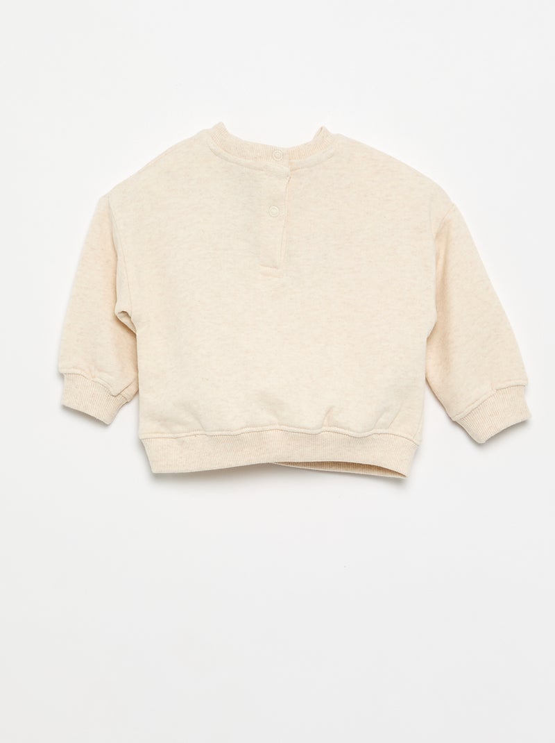 Sudadera de felpa francesa Beige - Kiabi