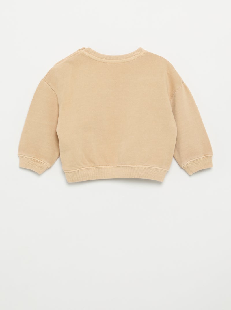Sudadera de felpa francesa Beige - Kiabi