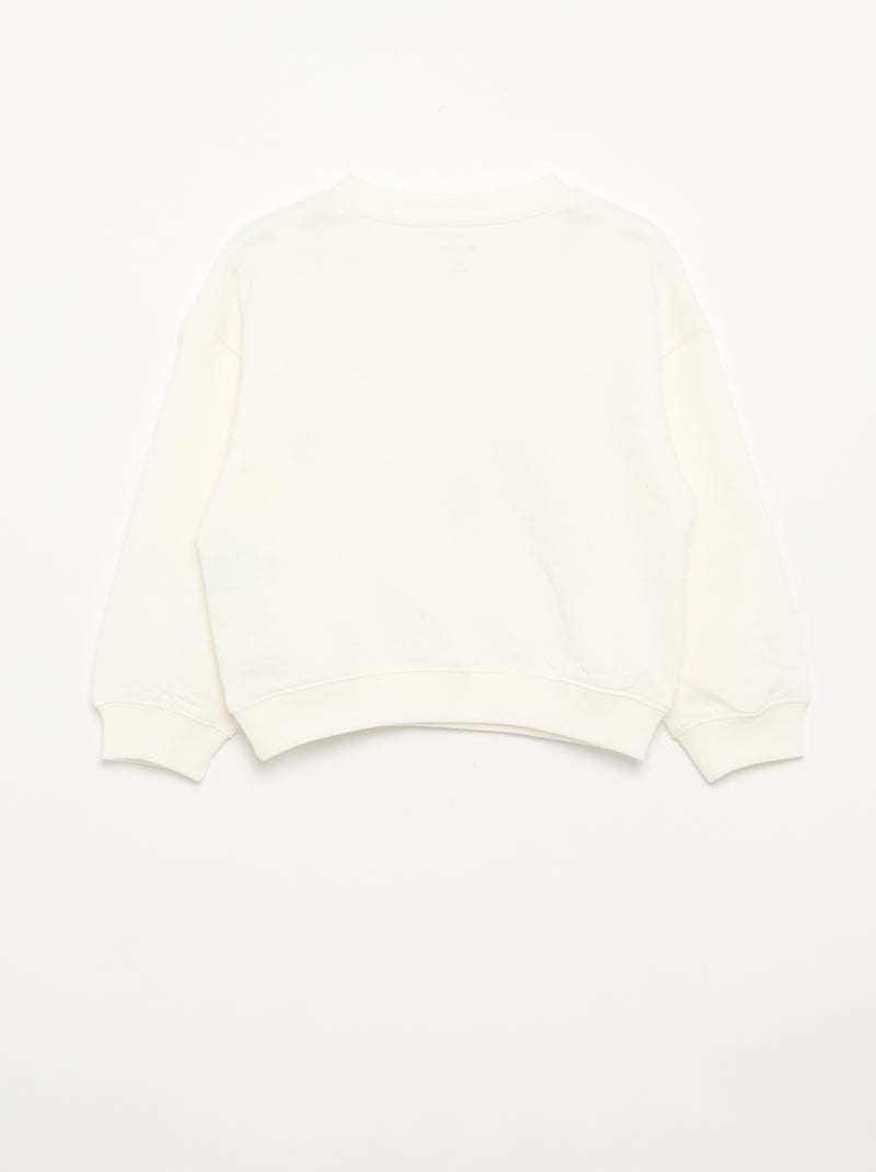 Sudadera de felpa francesa Blanco - Kiabi
