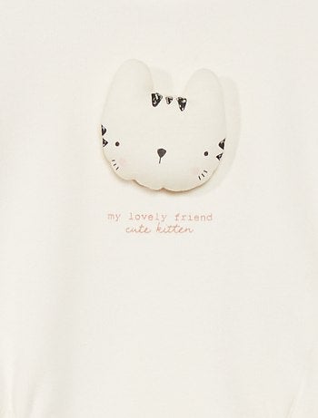 Sudadera de felpa 'gato' - Kiabi