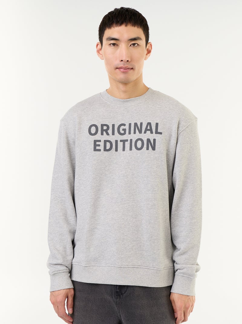 Sudadera de felpa Gris - Kiabi