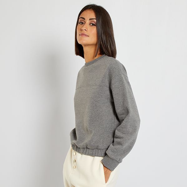 Sudadera de felpa Mujer talla 34 a 48 - GRIS - Kiabi - 15,00€