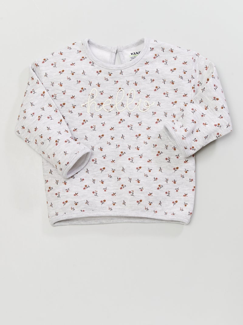 Sudadera de felpa GRIS - Kiabi