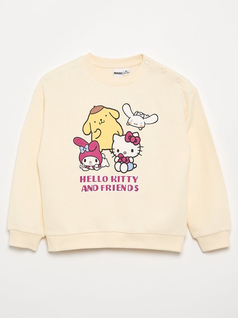 Sudadera de felpa "Hello Kitty" - colección fácil de poner Blanco - Kiabi