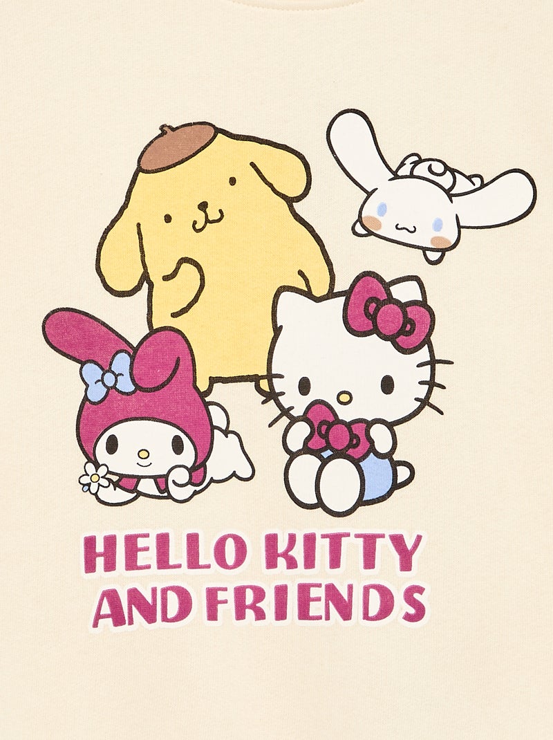 Sudadera de felpa "Hello Kitty" - colección fácil de poner Blanco - Kiabi