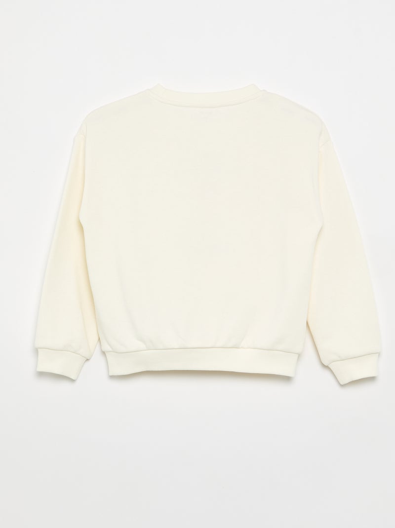 Sudadera de felpa ligera Blanco - Kiabi