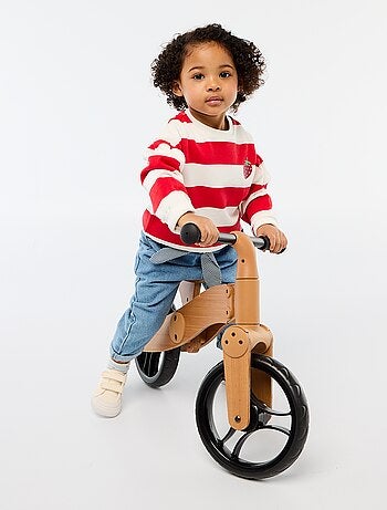 Sudadera de felpa ligera con cuello redondo y estampado