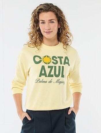 Sudadera de felpa ligera con estampado