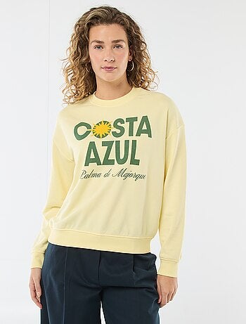 Sudadera de felpa ligera con estampado