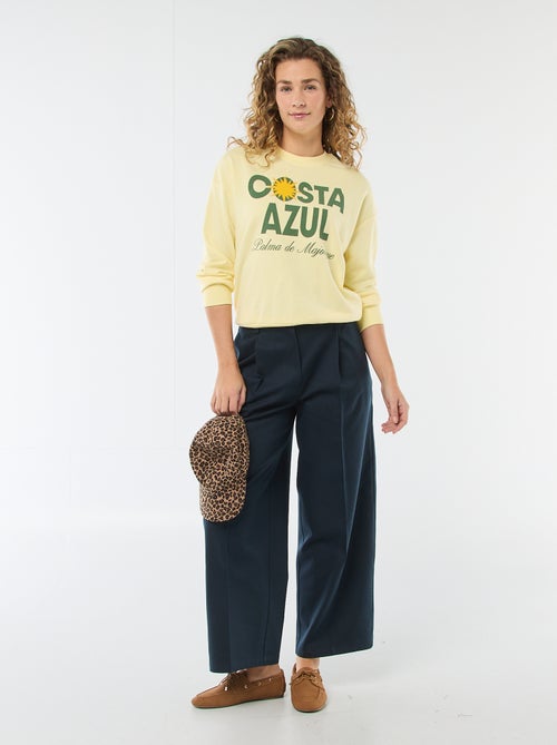 Sudadera de felpa ligera con estampado - Kiabi