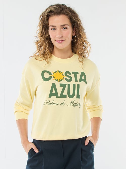 Sudadera de felpa ligera con estampado - Kiabi