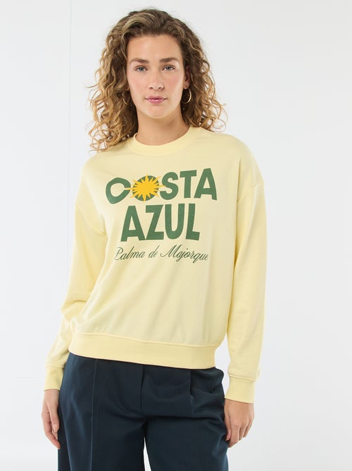 Sudadera de felpa ligera con estampado - Kiabi