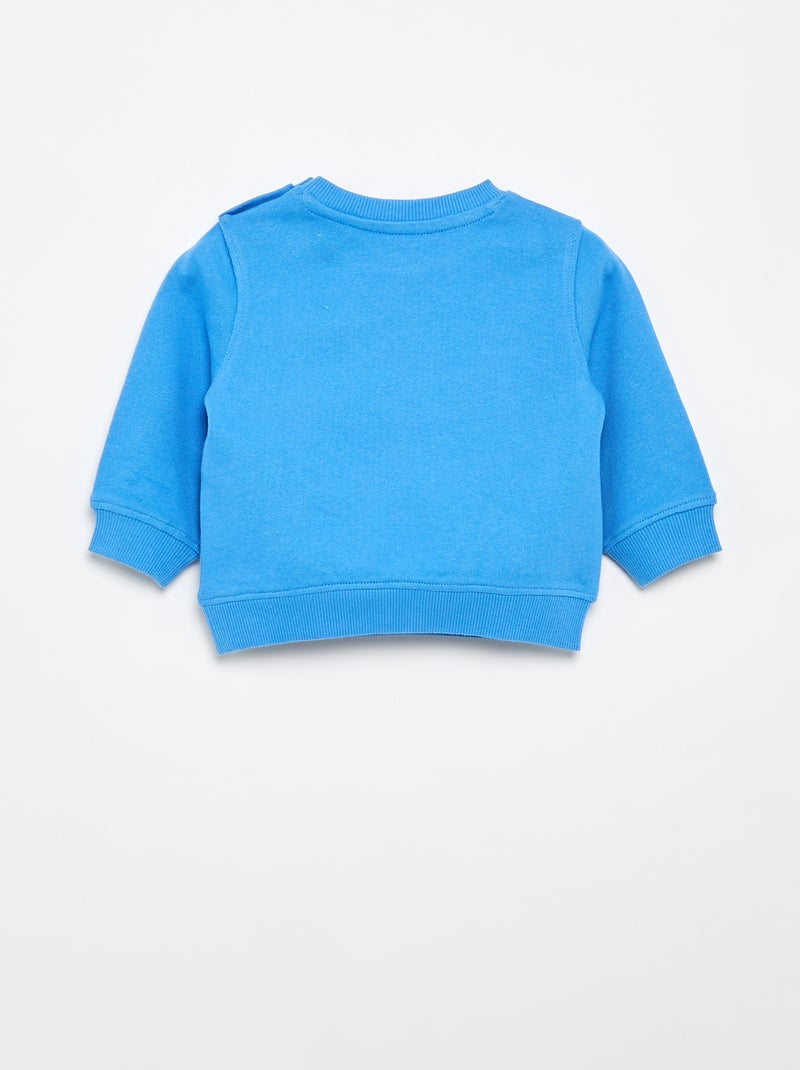 Sudadera de felpa ligera con estampado Azul - Kiabi