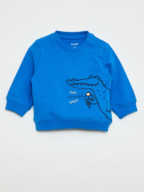 Sudadera de felpa ligera con estampado - Kiabi