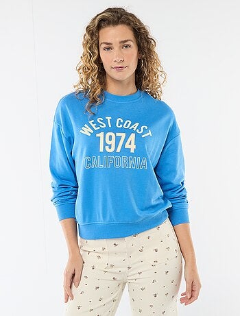 Sudadera de felpa ligera con estampado